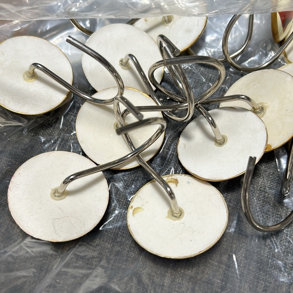 Kohls shower curtains with matching shower hooks in a holiday pattern - Picture 9 of 9